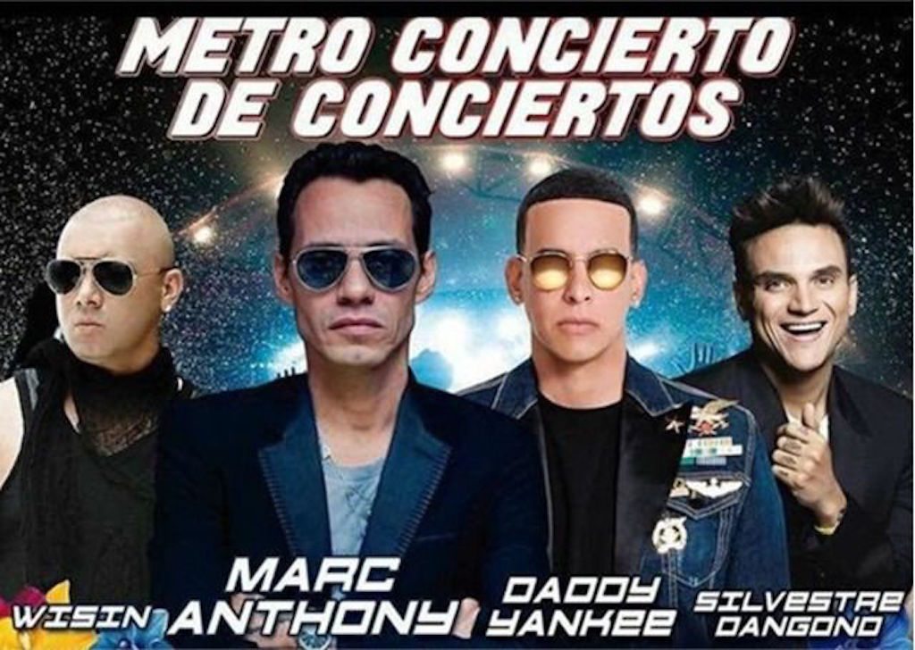 August 5 - Marc Anthony headlining Metro Concert of Concerts, courtesy of Metro Concierto de Conciertos