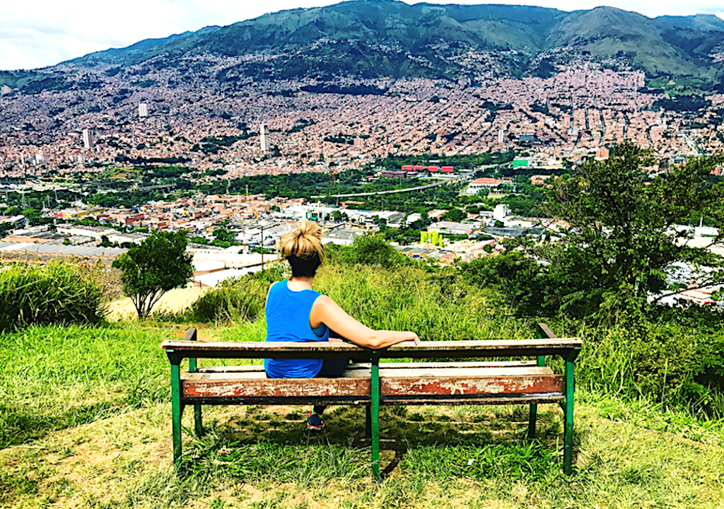 At the top of Cerro El Volador in Medellín