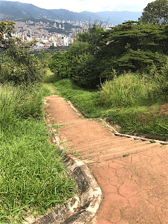 Stairs on the way to the top of Cerro De Volador