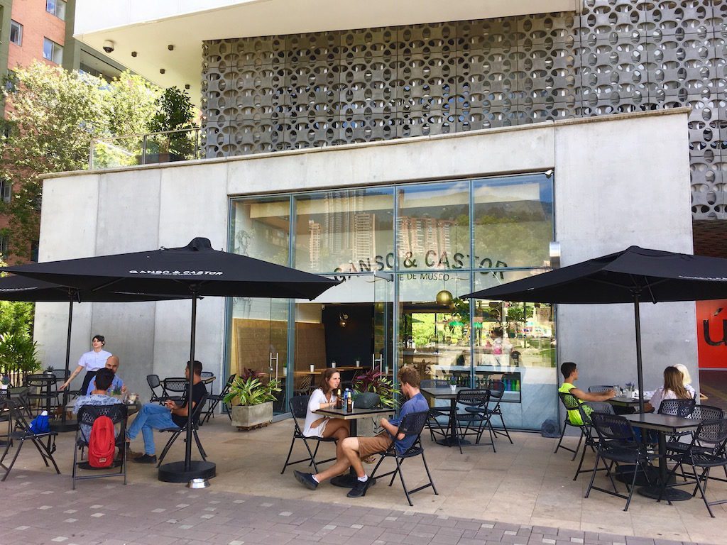 The welcoming Ganso and Castor cafe at the Medellín Museum of Modern Art is a great way to relax afterwards