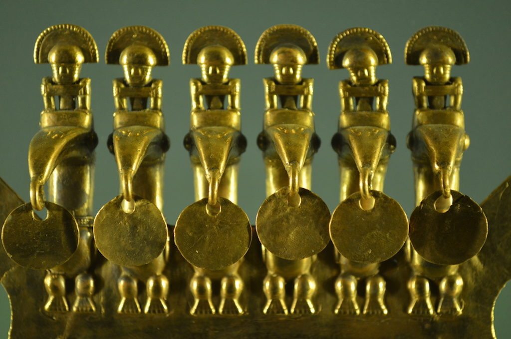 Gold artifacts on display in the Museo del Oro (Gold Museum) in Bogotá