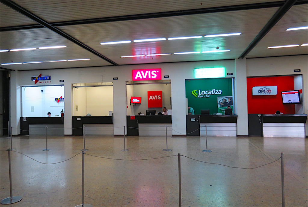 Car rental companies at the Medellín airport