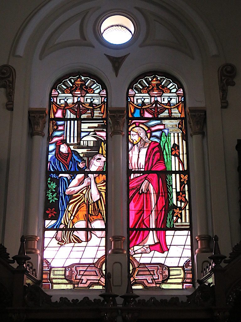 Another of the stained-glass windows in the church