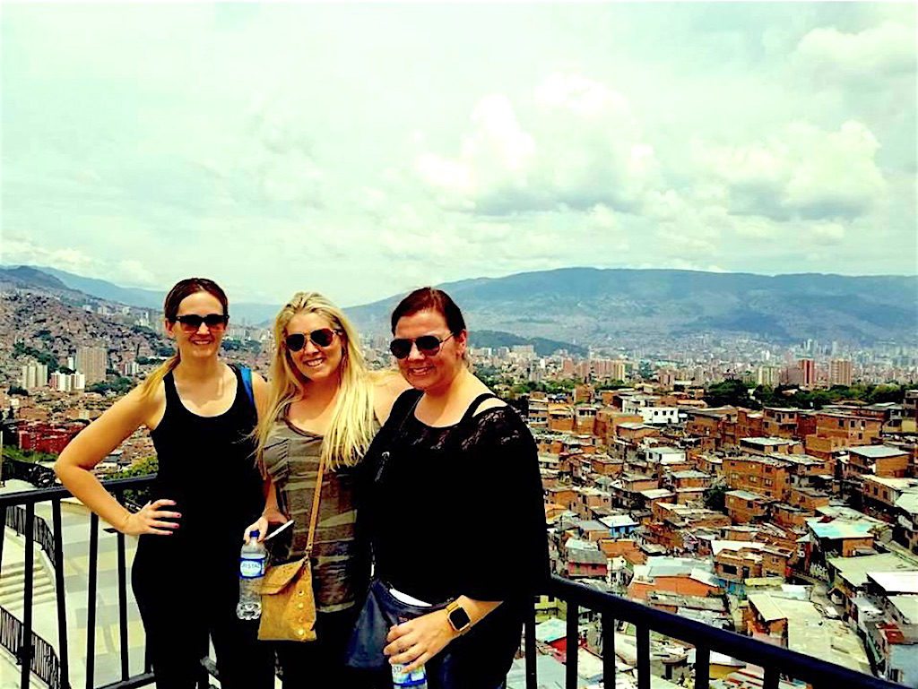 Taking in the Comuna 13 views with a few friends