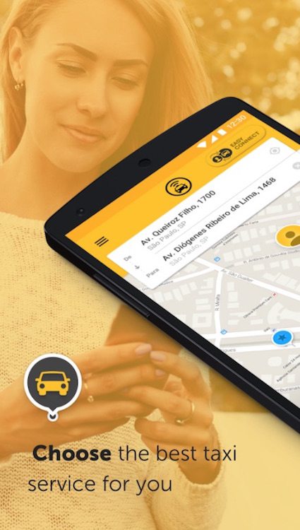 Easy Taxi mobil app, photo courtesy of Easy Taxi