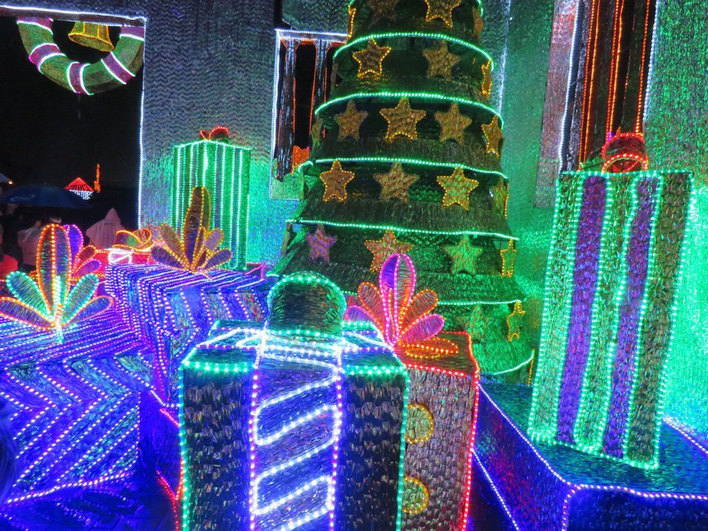 Christmas gifts display last year in Parque Norte