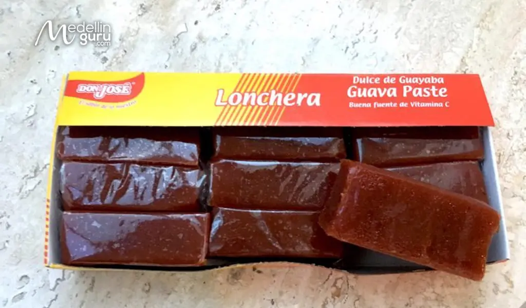Guava Paste is a sweet concoction that is sold in a dense brick form throughout Colombia