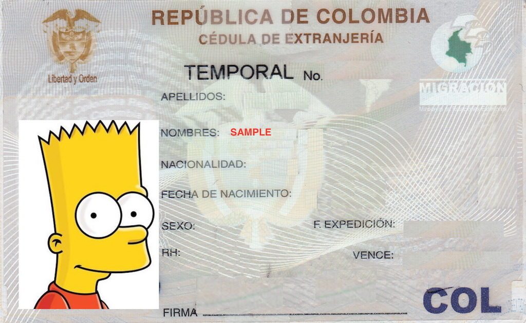 Cedula Extranjeria in Colombia