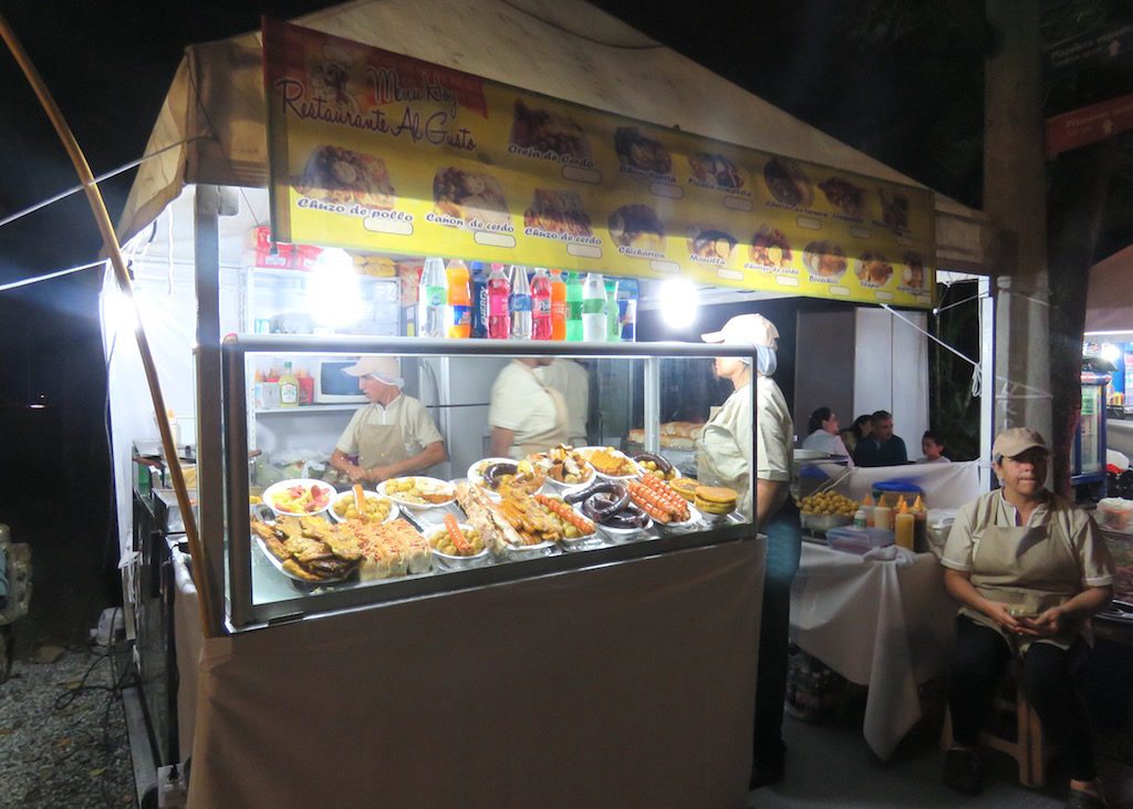 One of many food stands