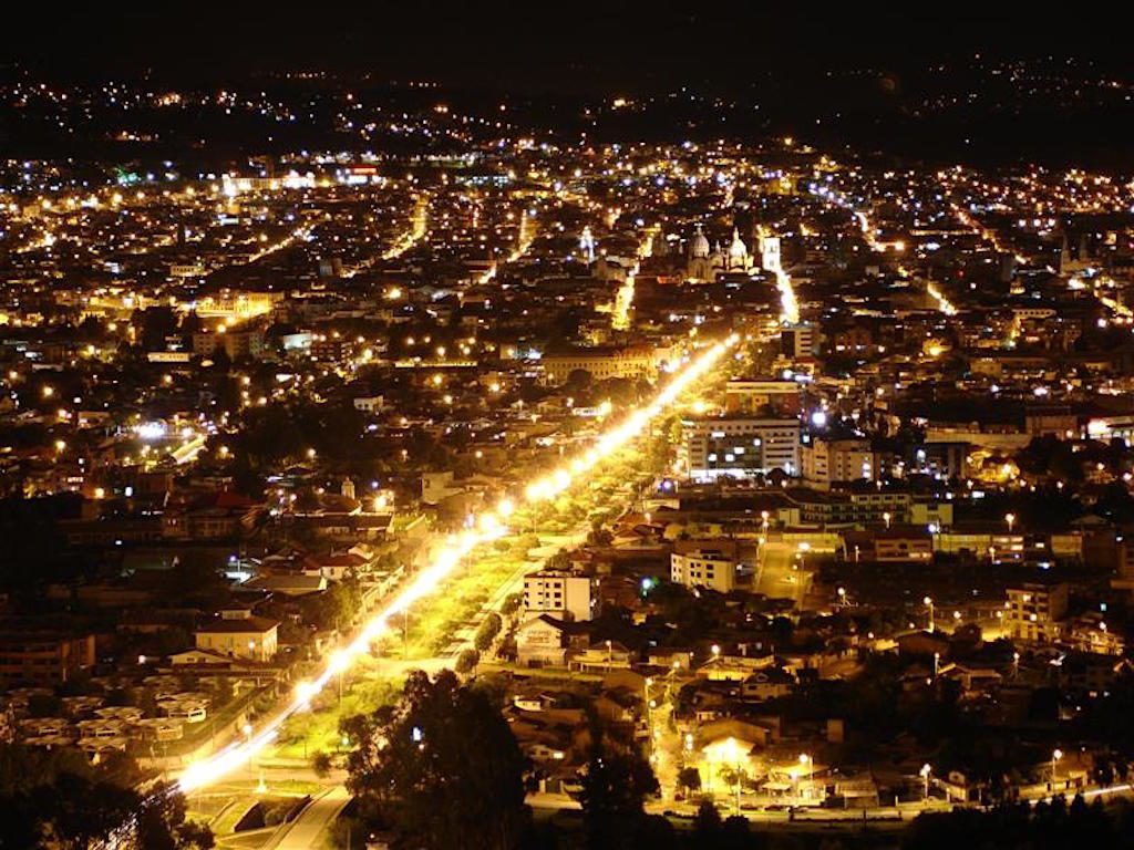 View of Cuenca at night, photo by Gennaro