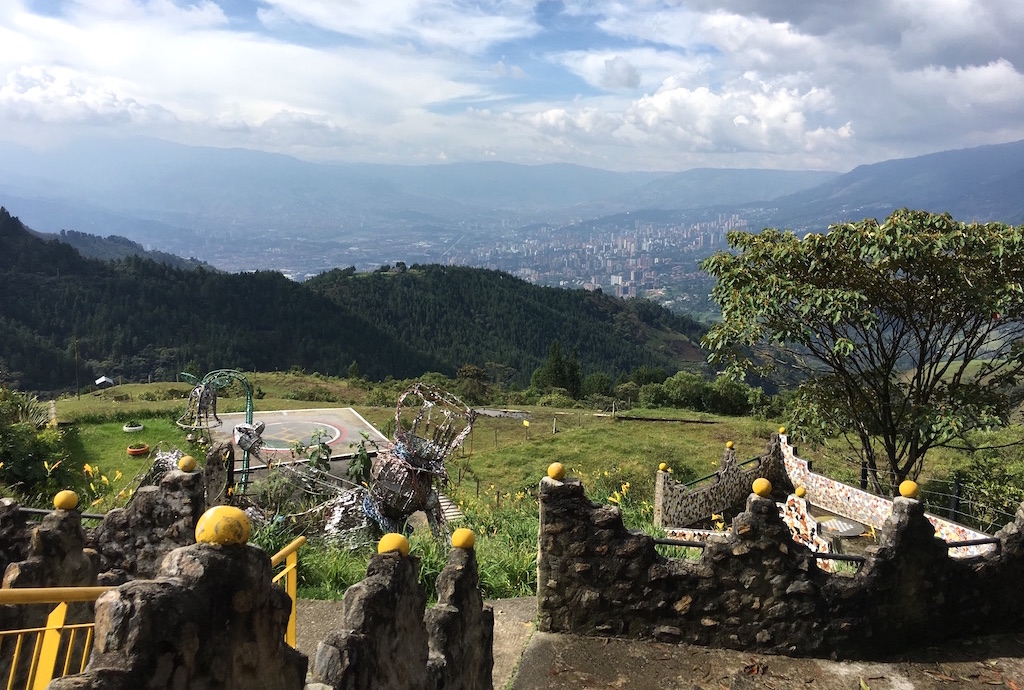 Pablo Escobar Tour: view of Medellín from La Catedral, Pablo Escobar’s prison during the early 1990’s