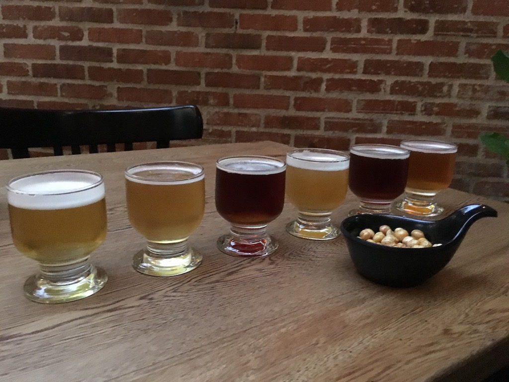 Flights of beers, like this one from the now closed El Cervesario in Medellín, offer a chance to try small sample sizes of beers on offer