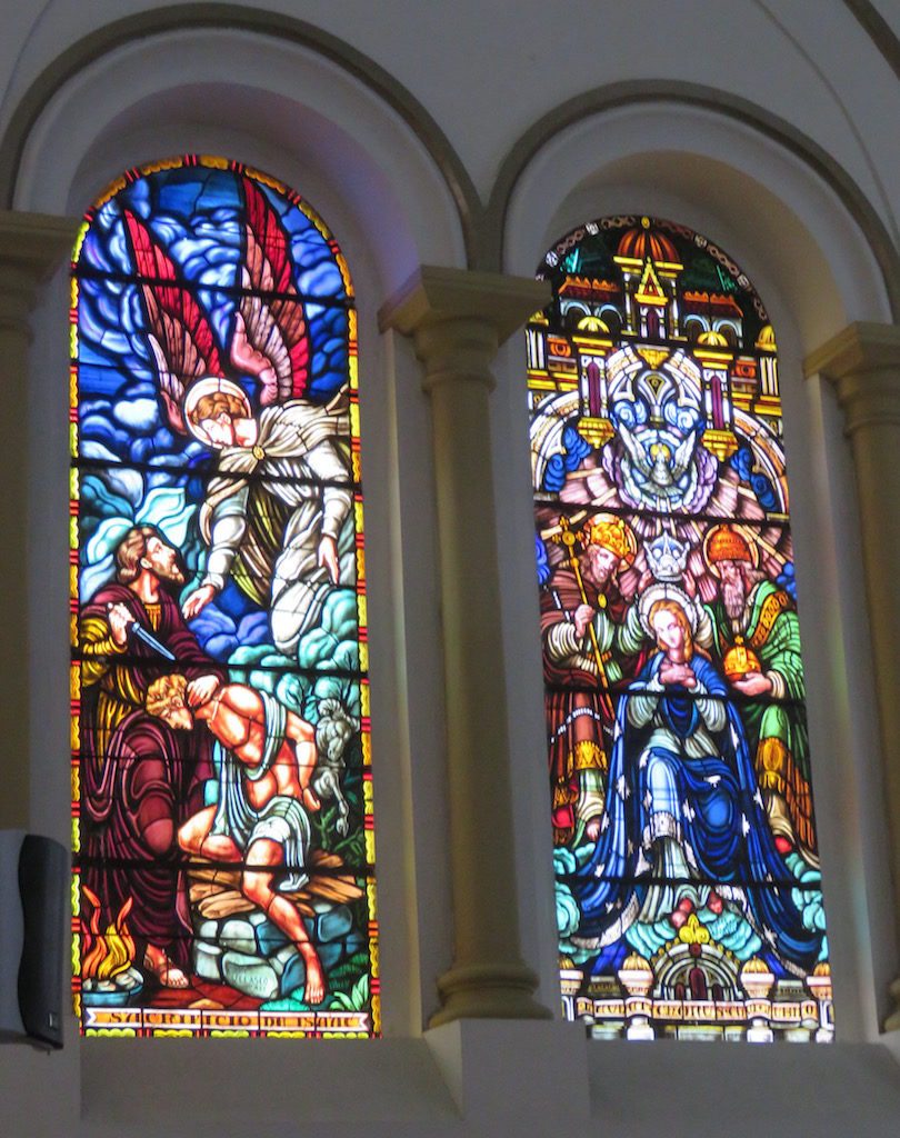 Stained-glass windows in Iglesia de Nuestra Señora del Sufragio
