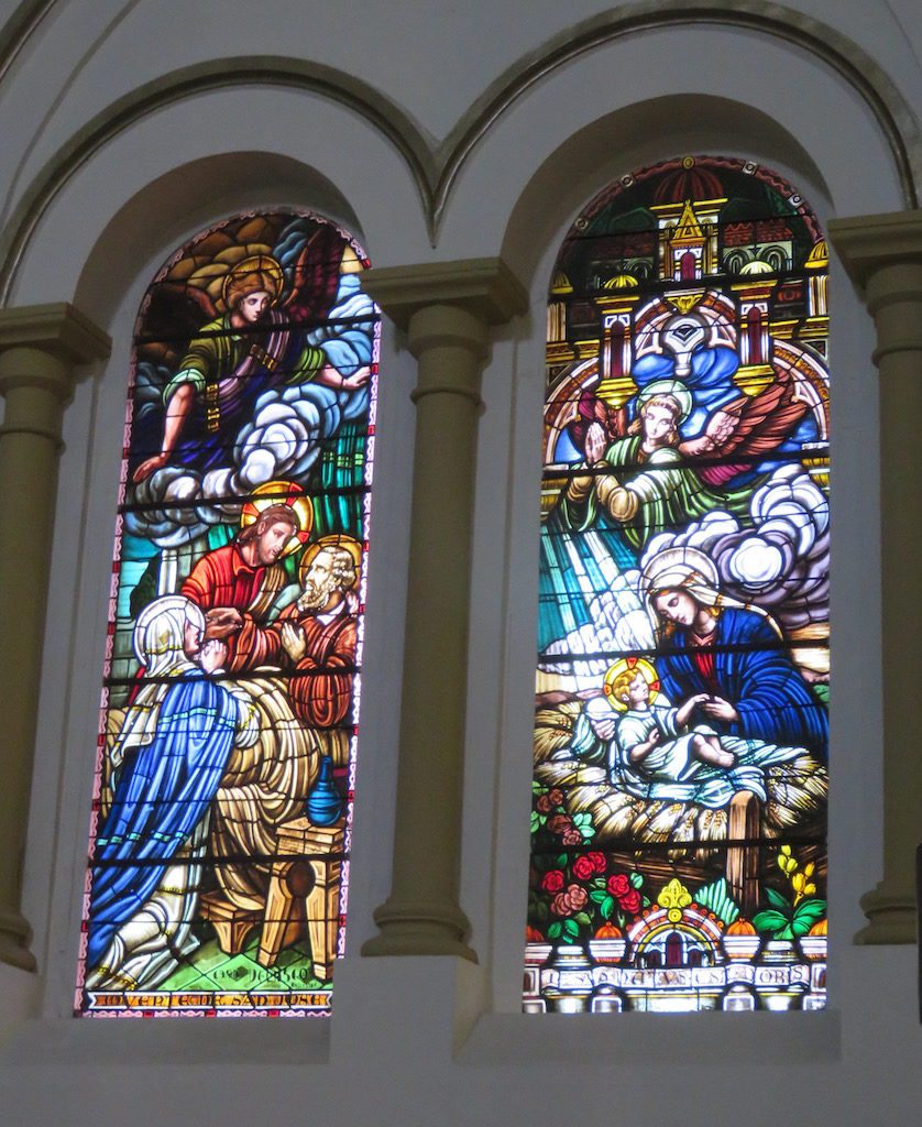 Additional stained-glass windows in the church