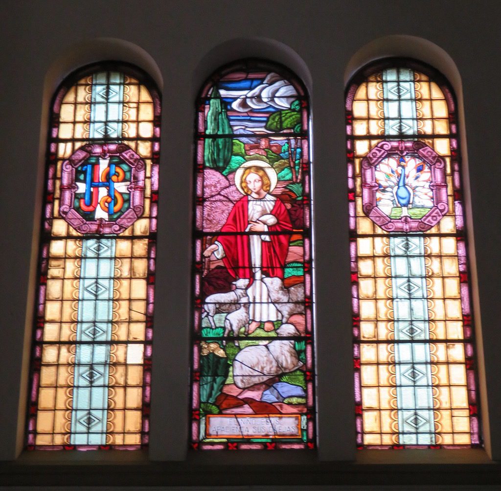 And more stained-glass windows in the church