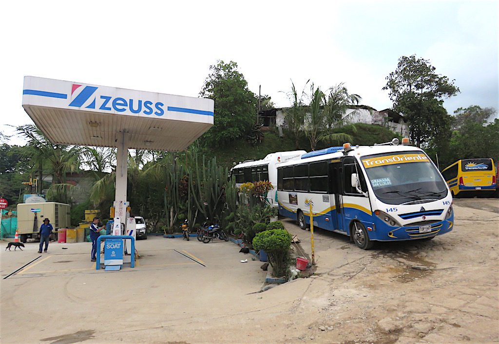 The Zeuss gas station in the San Carlos pueblo where you catch buses