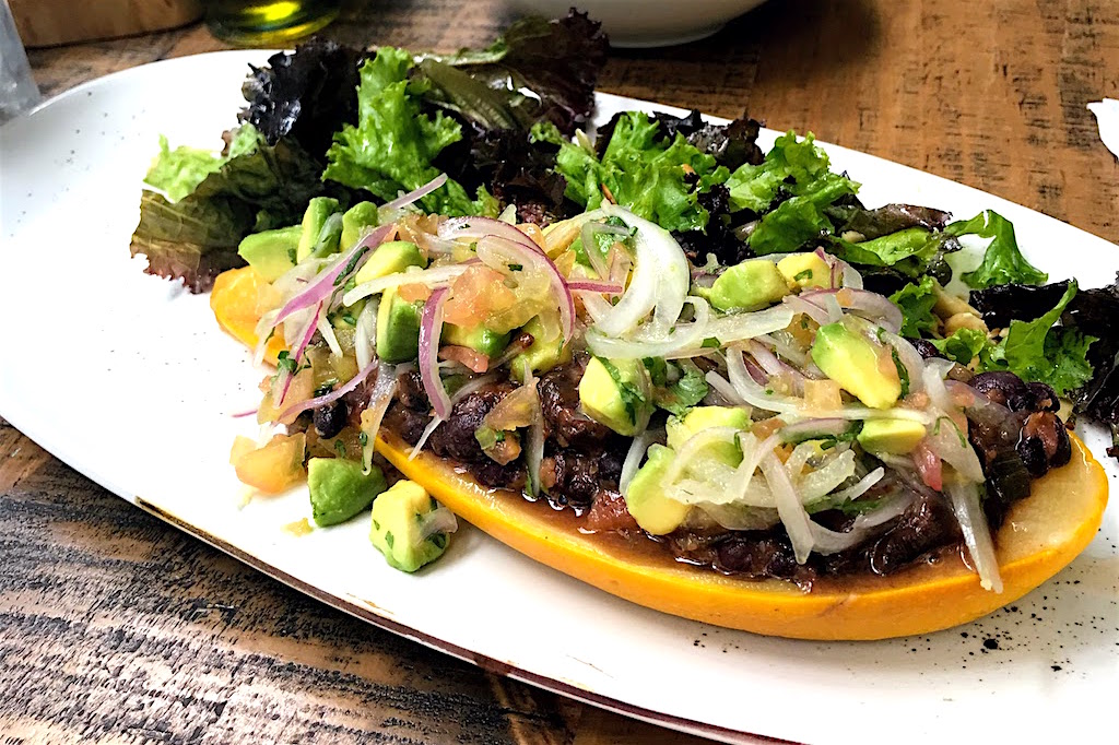 Stuffed Zucchini at one of the best Vegan and Vegetarian restaurants in El Poblado, photo by @thisisaliceko - Medellin Guru