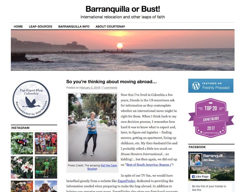 Barranquilla or Bust's website