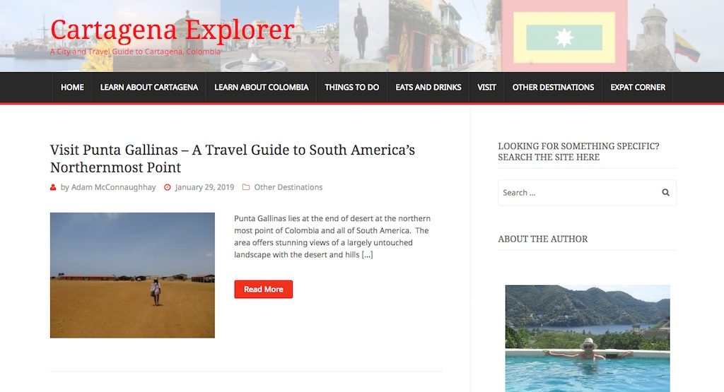 Cartagena Explorer website