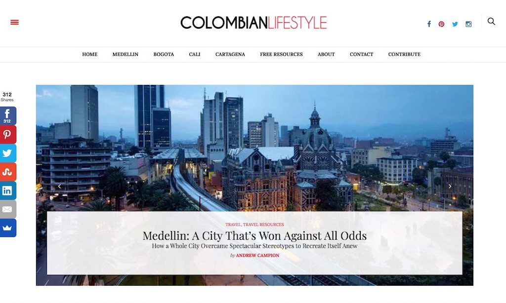 Colombian Lifestyle's website