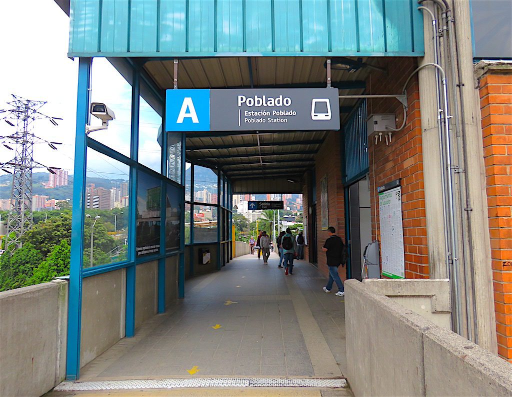 Ajiacos y Mondongos is about a 10-minute walk from the Poblado metro station