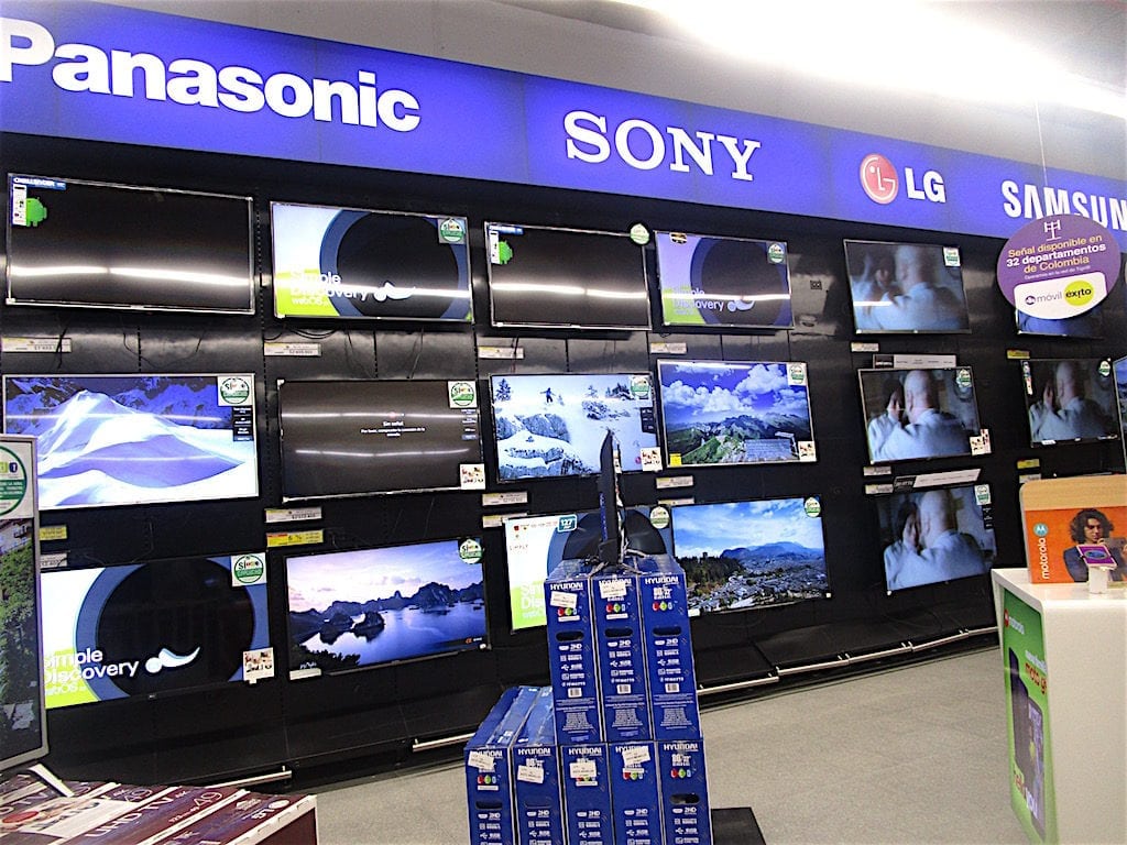 TVs for sale at Exito