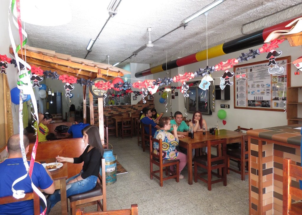 Inside the Bigotes in Guayabal at lunch