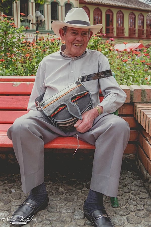 A man with his carriel bag who kindly accepted to have a photo taken