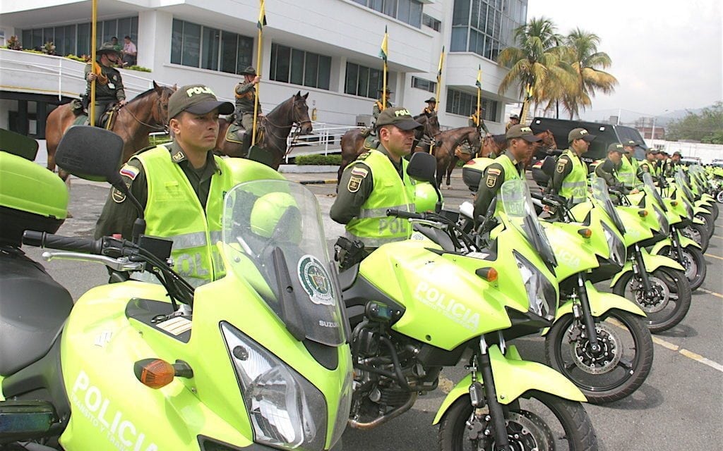 Police in Medellín, photo by National Police of Colombia