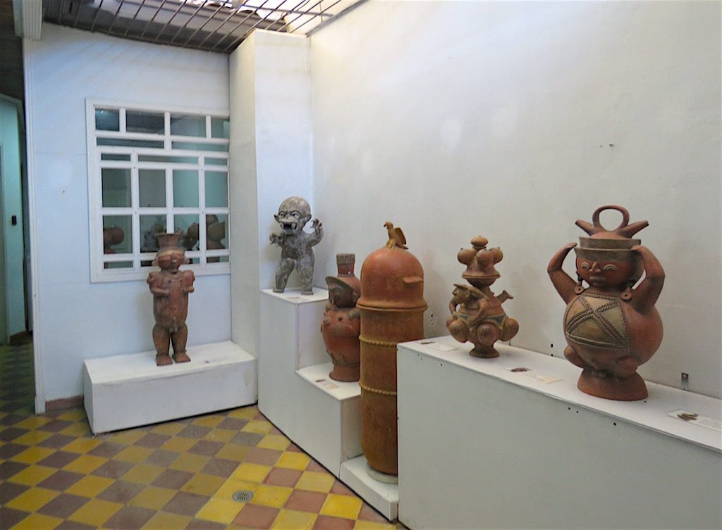 Some of the pre-Hispanic art on display at Fundación Aburrá