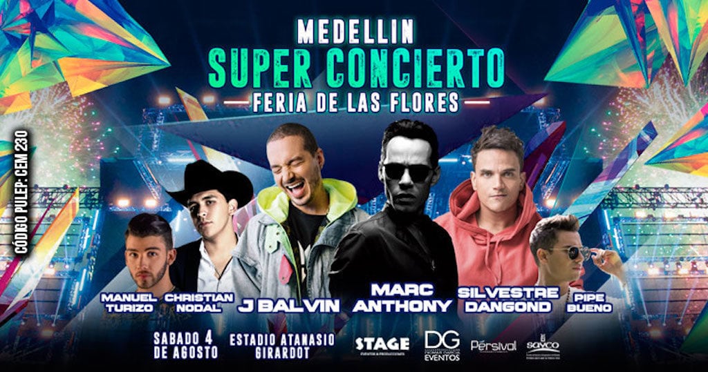 Last year - Marc Anthony headlining Súper Concierto de Feria de las Flores 2018, photo courtesy of Ticketshop