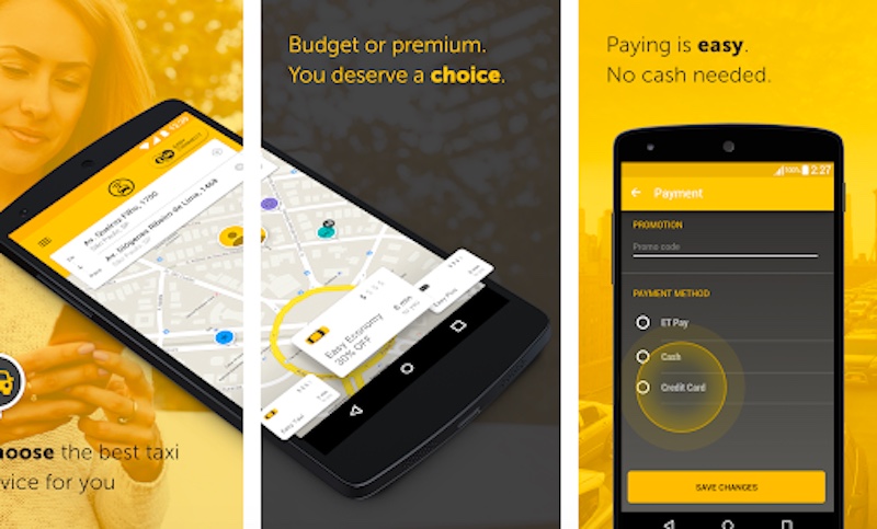 EasyTaxi App, courtesy of EasyTaxi