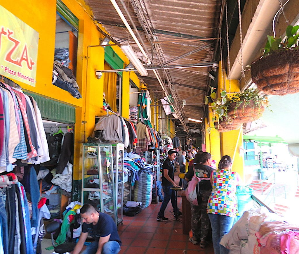 Small shops selling second hand clothing