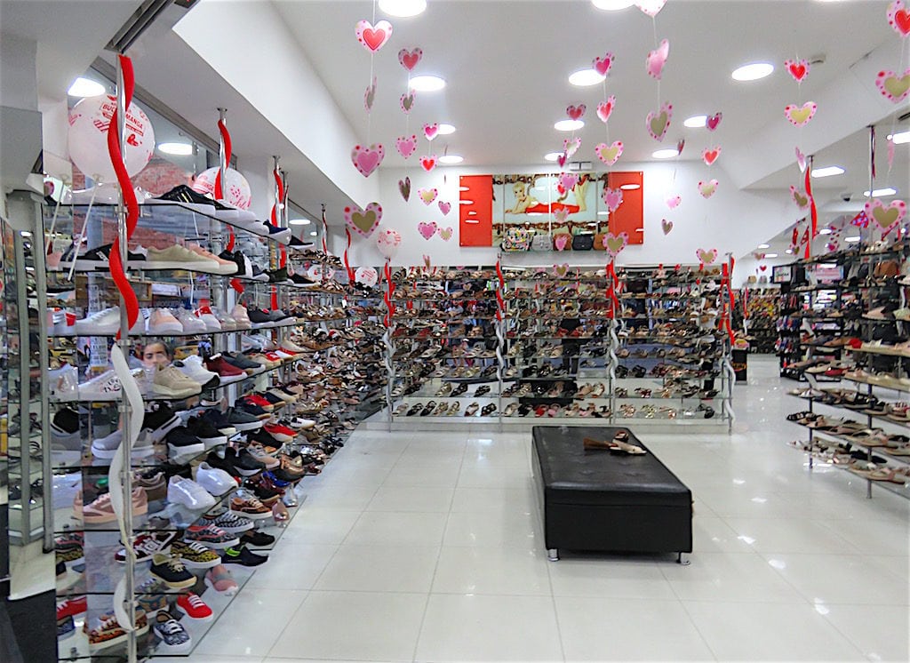 And there are many shoe stores in the area
