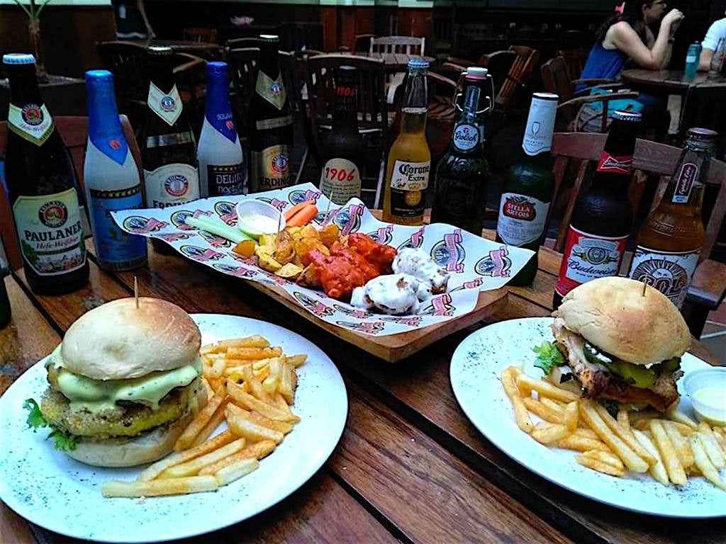 Some of the food and beer options available at Medellin Beer Factory, photo courtesy of Medellin Beer Factory