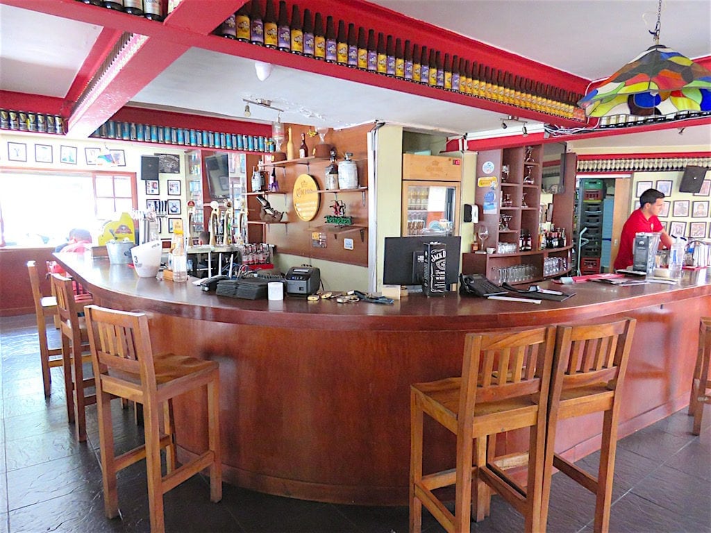 The bar at Medellin Beer Factory