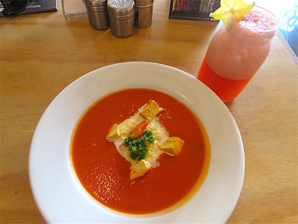 Tomato soup with cheese at Ragazzi