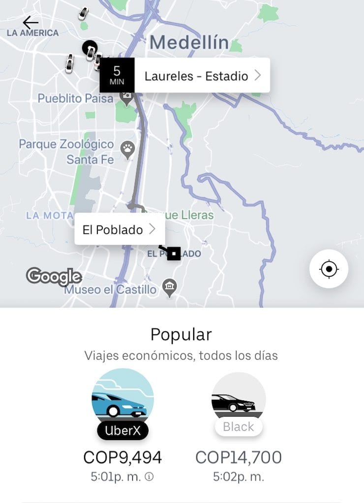 A normal fair from Laureles to El Poblado