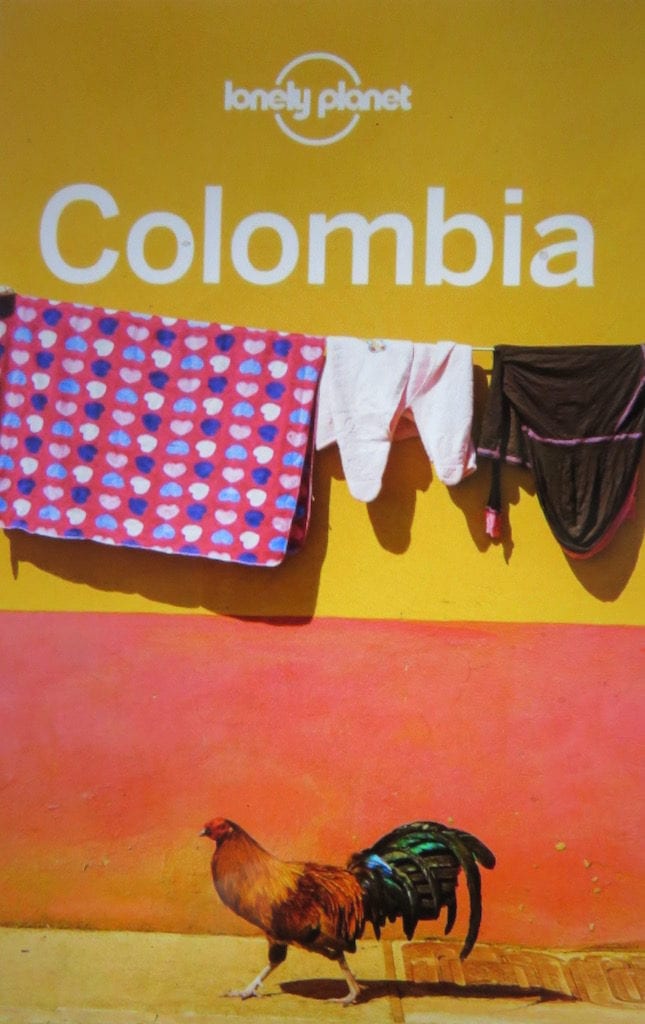 Cover of my 2018 Lonely Planet Colombia Travel Guidebook