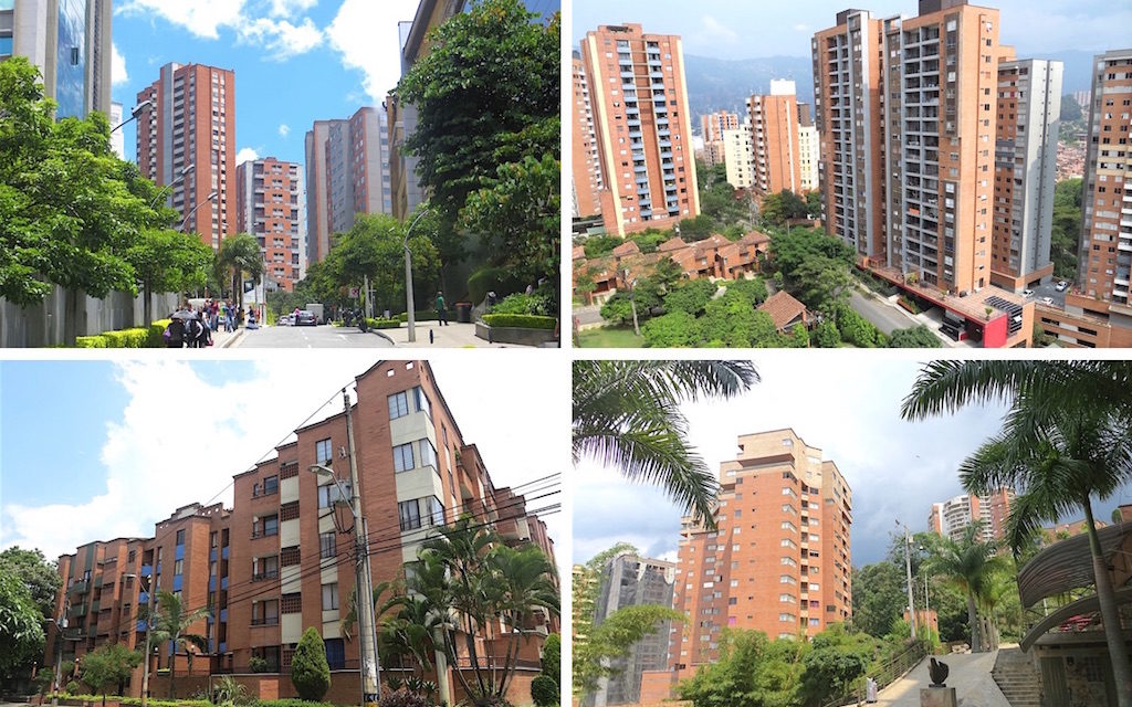 Apartment buildings in the Medellín metro area