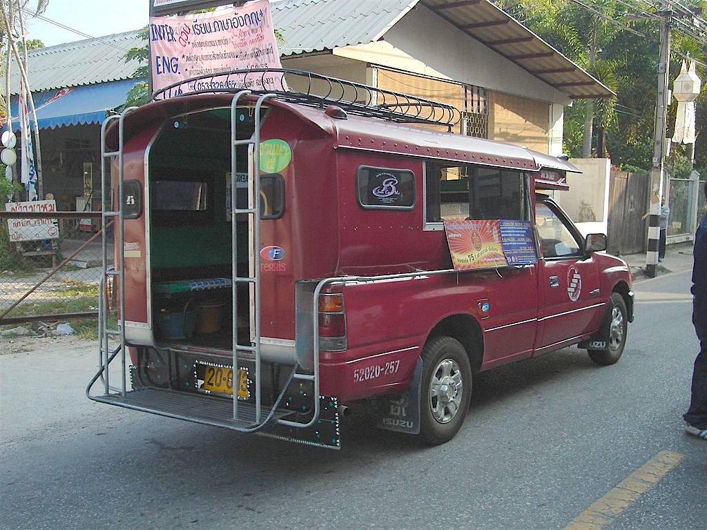 Songthaew transportation in Chianga Mai, photo by Love Krittaya