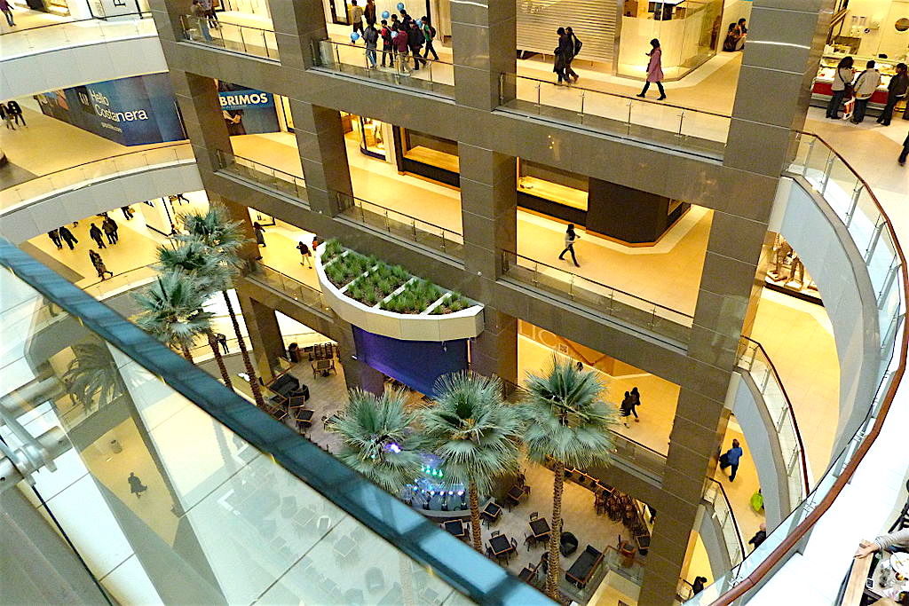 Inside the Costanera Center mall in Santiago, photo by Xamuhinamorix