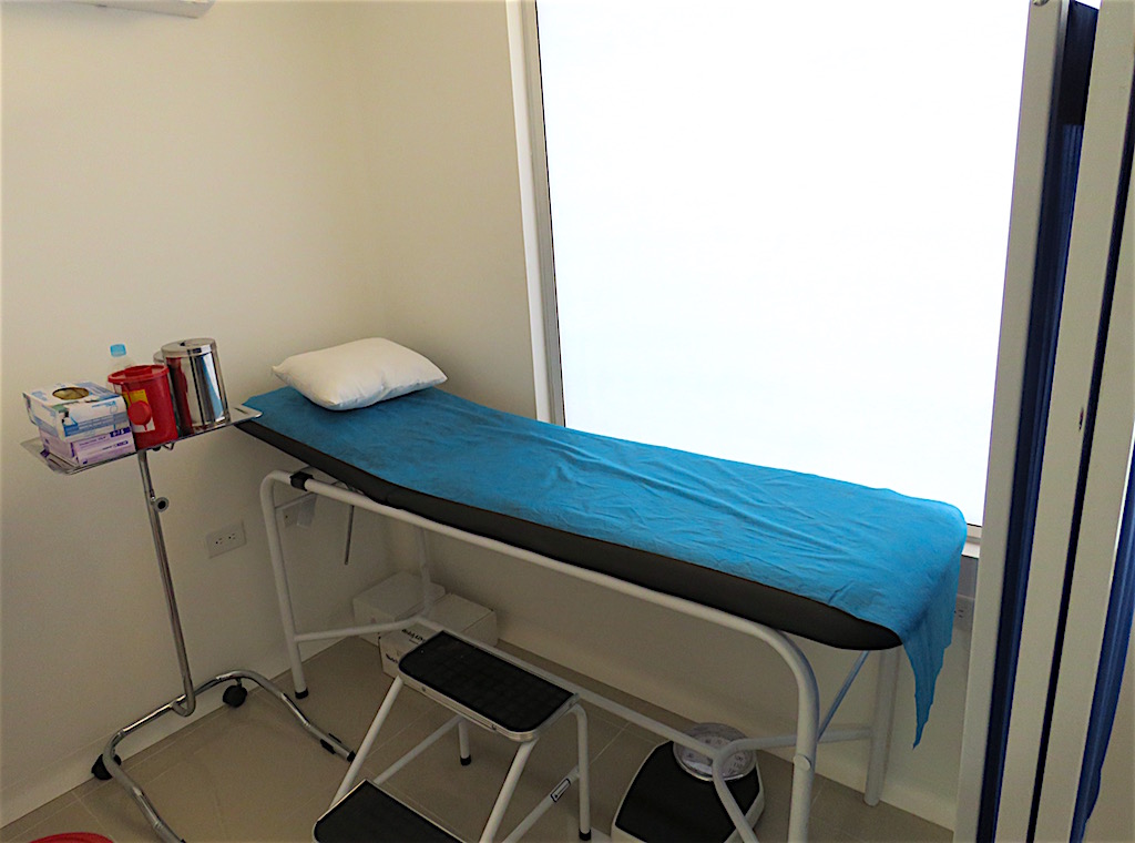 Examination room inside the new clinic