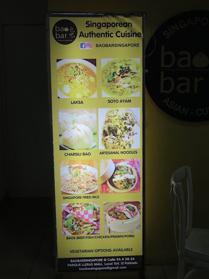 Some of the menu options displayed outside the restaurant in Parque Lleras that closed in October 2019