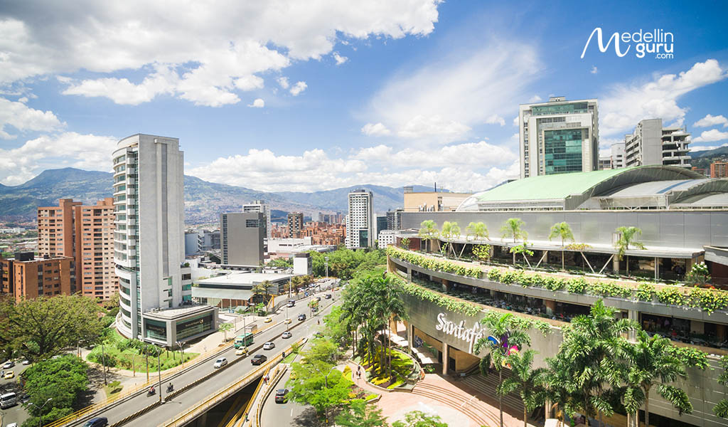 The Santafé mall in El Poblado in Medellín