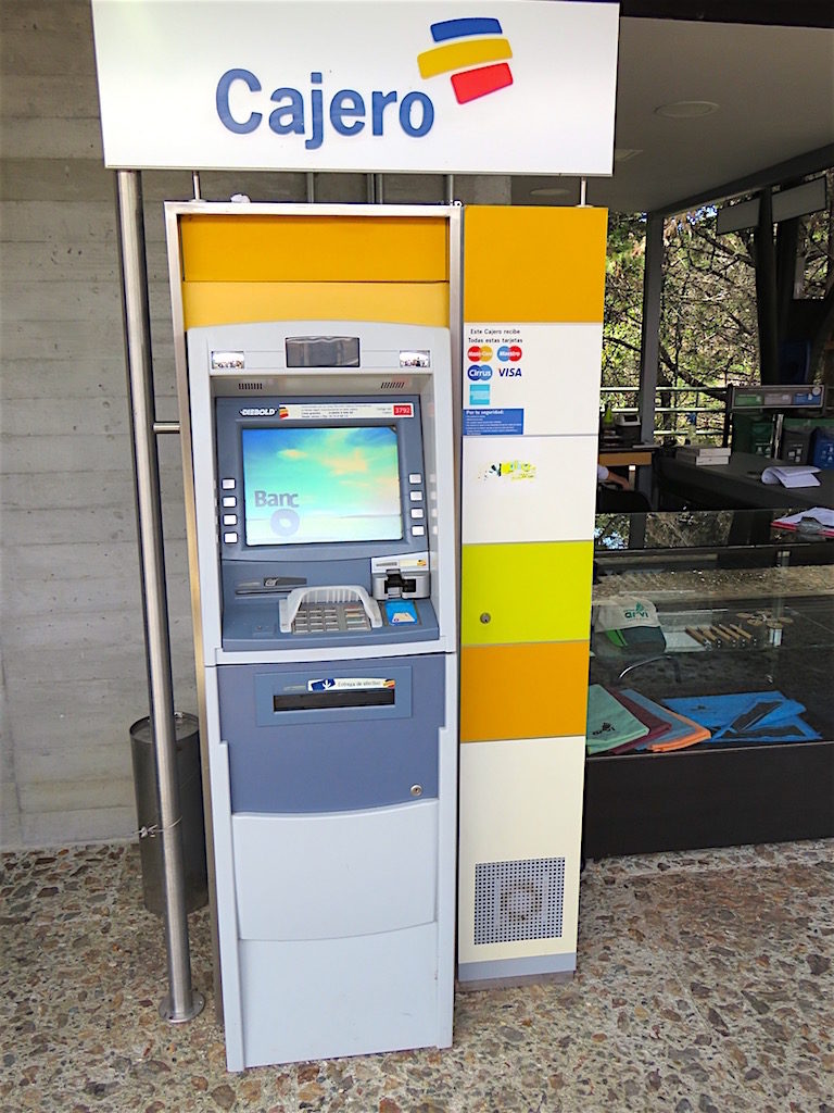 Bancolombia ATM machine near the Arví Metrocable station