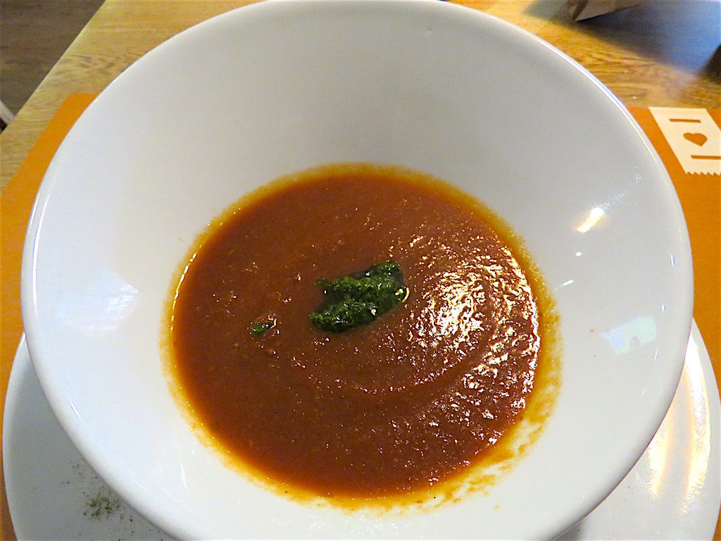 The tomato soup at this restaurant is very good