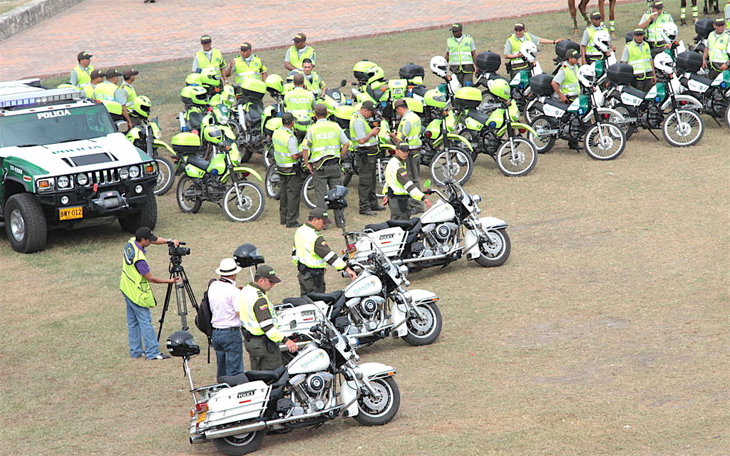 Polizei in Cartagena, Foto von der Nationalen Polizei von Kolumbien