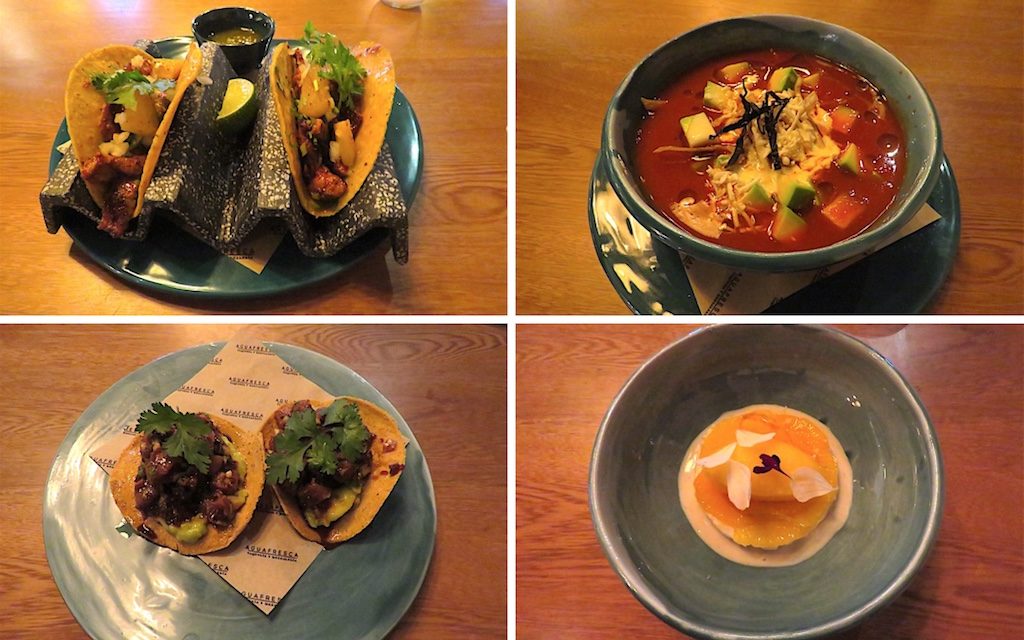 Some of the dishes at Agua Fresca