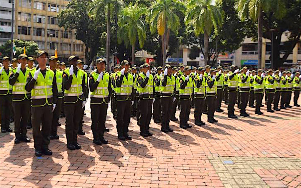 Police in Pereira, photo courtesy of National Police of Colombia